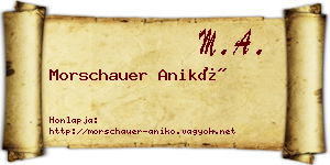 Morschauer Anikó névjegykártya